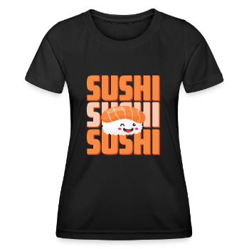 Design inspired by Japanese sushi - Women's Functional T-Shirt - black - Front - AI Model Female 172 light (172cm)