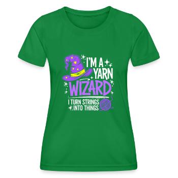 Magic of wool and creativity - Women's Functional T-Shirt - kelly green - Front - AI Model Female 172 dark (172cm)