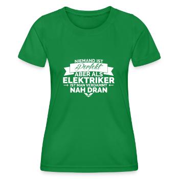 ELEKTRIKER - Frauen Funktions-T-Shirt - Kelly Green - Vorne - AI Model Female 172 dark (172cm)