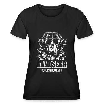 LANDSEER coolest dog Wilsigns cadeau chien chien - T-shirt sport Femme - noir - Devant - AI Model Female 172 light (172cm)