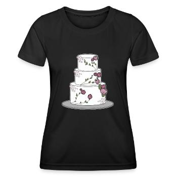 Hochzeitstorte - Frauen Funktions-T-Shirt - Schwarz - Vorne - AI Model Female 172 light (172cm)
