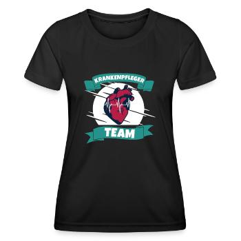 Krankenpfleger team - Frauen Funktions-T-Shirt - Schwarz - Vorne - AI Model Female 172 light (172cm)