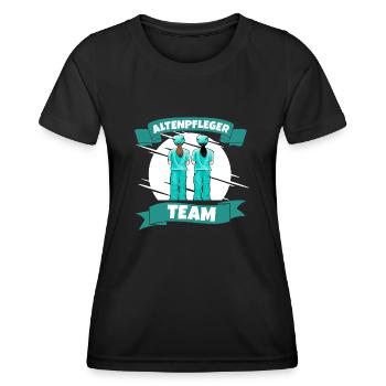 Altenpfleger team - Frauen Funktions-T-Shirt - Schwarz - Vorne - AI Model Female 172 light (172cm)