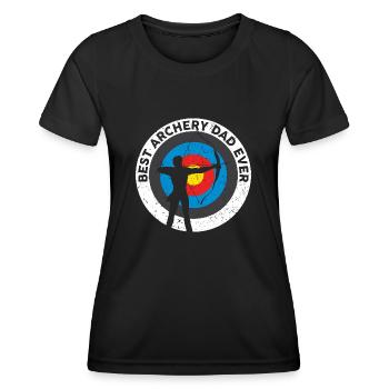 Best Archery Dad Ever Archer Papa Father's Day - Women's Functional T-Shirt - black - Front - AI Model Female 172 light (172cm)