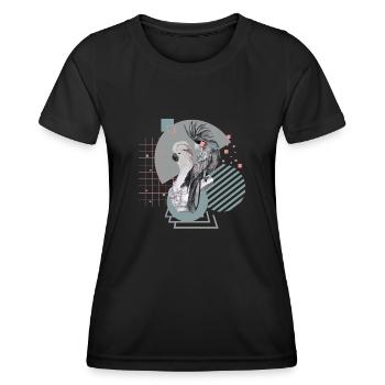Kakadu in love - Women's Functional T-Shirt - black - Front - AI Model Female 172 light (172cm)