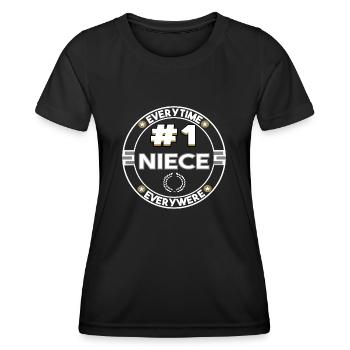 Niece number one - the best niece t-shirt - Women's Functional T-Shirt - black - Front - AI Model Female 172 light (172cm)
