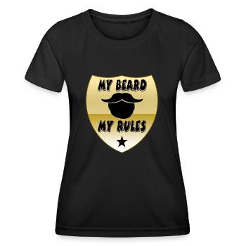 Bart - Frauen Funktions-T-Shirt - Schwarz - Vorne - AI Model Female 172 light (172cm)