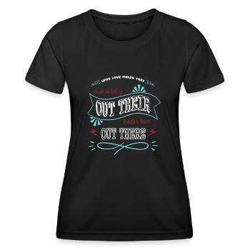 blagues fun cadeau anniversaire idée cadeau cool - T-shirt sport Femme - noir - Devant - AI Model Female 172 light (172cm)