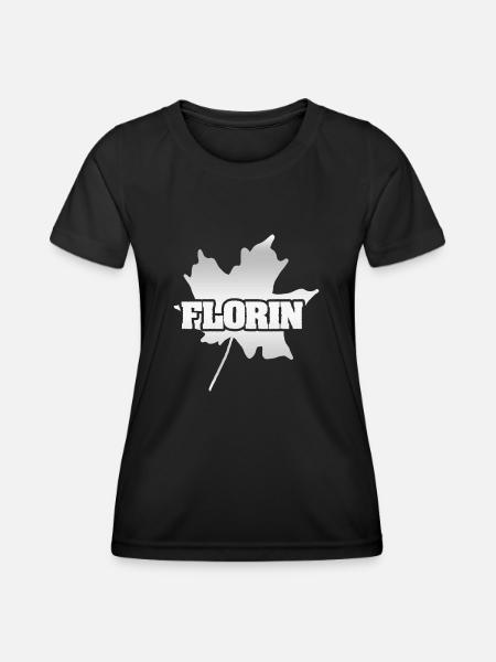 Maple leaf Florin - Women's Functional T-Shirt - black