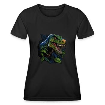 Cool raptor dinosaur - Women's Functional T-Shirt - black - Front - AI Model Female 172 light (172cm)