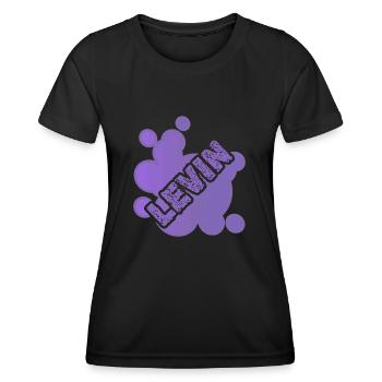 Animal de compagnie Prénom Levin - T-shirt sport Femme - noir - Devant - AI Model Female 172 light (172cm)