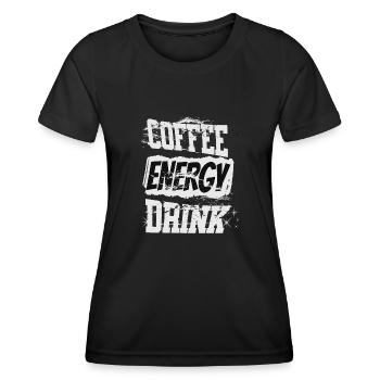 Coffee lover grunge design - Women's Functional T-Shirt - black - Front - AI Model Female 172 light (172cm)