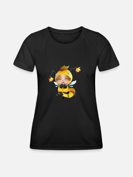 Teemo - Frauen Funktions-T-Shirt - Schwarz