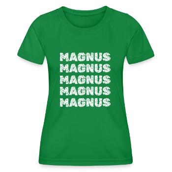 Vorname für Magnus Magnus Name - Frauen Funktions-T-Shirt - Kelly Green - Vorne - AI Model Female 172 dark (172cm)
