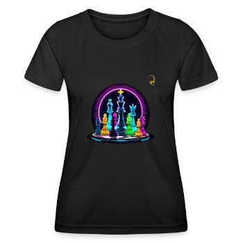 THE COLOR OF CHESS - Women's Functional T-Shirt - black - Front - AI Model Female 172 light (172cm)
