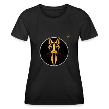 ÄGYPTISCHE KATZE - Frauen Funktions-T-Shirt - Schwarz - Vorne - AI Model Female 172 light (172cm)