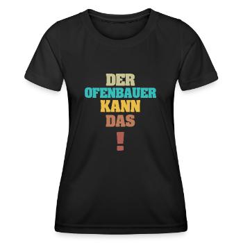 Funny Stove Builder - Women's Functional T-Shirt - black - Front - AI Model Female 172 light (172cm)