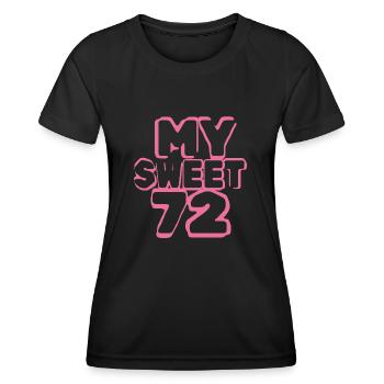 72 - Frauen Funktions-T-Shirt - Schwarz - Vorne - AI Model Female 172 light (172cm)