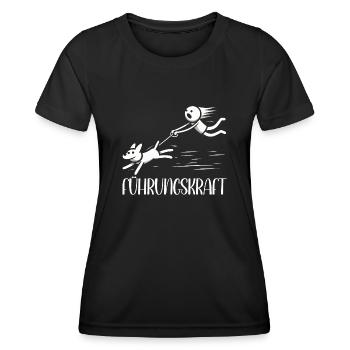 Führungskraft Hund Hundehalterin Geschenkidee - Frauen Funktions-T-Shirt - Schwarz - Vorne - AI Model Female 172 light (172cm)