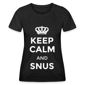 Snus Suède - T-shirt sport Femme - noir - Devant - AI Model Female 172 light (172cm)