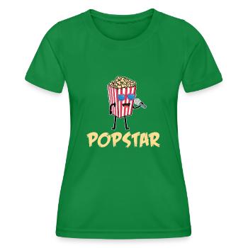 Pop corn - T-shirt sport Femme - vert - Devant - AI Model Female 172 dark (172cm)
