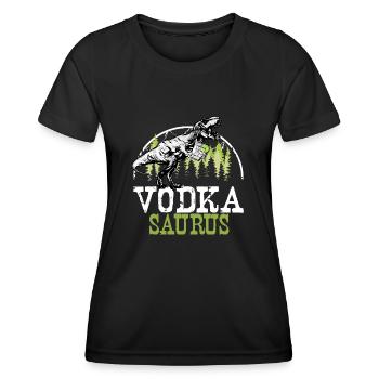 Vodka Saurus Dinosaures Drôle Vodka Lemon Trex - T-shirt sport Femme - noir - Devant - AI Model Female 172 light (172cm)