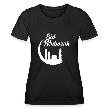 Aïd Moubarak Islam Musulman Ramadan Moubarak Cadeau - T-shirt sport Femme - noir - Devant - AI Model Female 172 light (172cm)