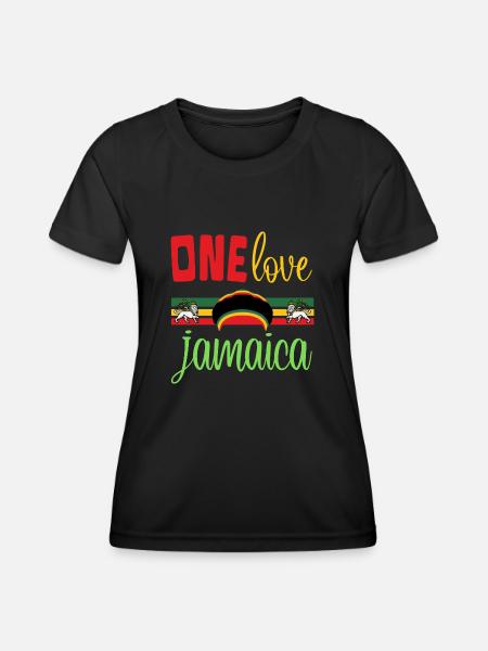 One Love Jamaïque - T-shirt sport Femme - noir
