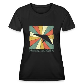 Hanggleiter Drachenflieger Deltasegler - Frauen Funktions-T-Shirt - Schwarz - Vorne - AI Model Female 172 light (172cm)