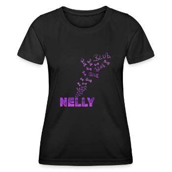 Nelly amusante - T-shirt sport Femme - noir - Devant - AI Model Female 172 light (172cm)
