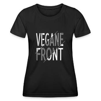 lieben zitat biologisch gesundheit veganer spaß - Frauen Funktions-T-Shirt - Schwarz - Vorne - AI Model Female 172 light (172cm)