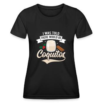 I Was Told There Would Be Coquitos Puerto Rican Ru - Women's Functional T-Shirt - black - Front - AI Model Female 172 light (172cm)
