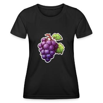 Weinreben blau - Frauen Funktions-T-Shirt - Schwarz - Vorne - AI Model Female 172 light (172cm)