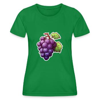 Weinreben blau - Frauen Funktions-T-Shirt - Kelly Green - Vorne - AI Model Female 172 dark (172cm)