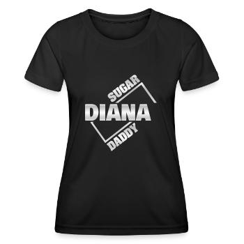 Sugar daddy Diana - T-shirt sport Femme - noir - Devant - AI Model Female 172 light (172cm)