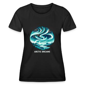 Arctic Whispers - Women's Functional T-Shirt - black - Front - AI Model Female 172 light (172cm)