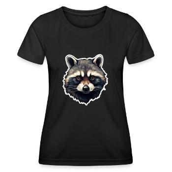 Raccoon head - Women's Functional T-Shirt - black - Front - AI Model Female 172 light (172cm)