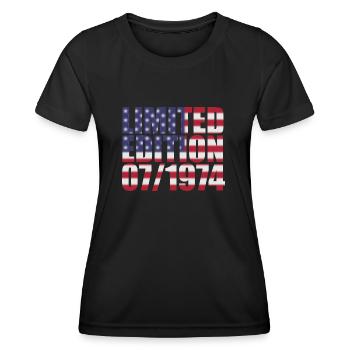 50th Anniversary Limited Edition USA 07/1974 - Women's Functional T-Shirt - black - Front - AI Model Female 172 light (172cm)