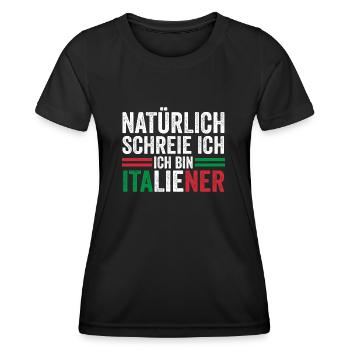 Italien Italiener Vaffanculo - Frauen Funktions-T-Shirt - Schwarz - Vorne - AI Model Female 172 light (172cm)