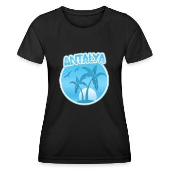 Vacances Antalya - T-shirt sport Femme - noir - Devant - AI Model Female 172 light (172cm)