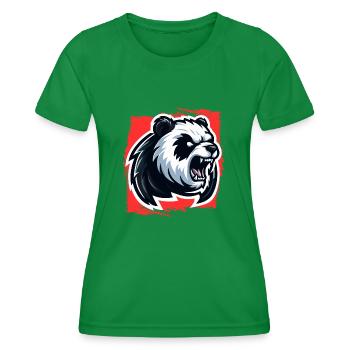 Panda fou - T-shirt sport Femme - vert - Devant - AI Model Female 172 dark (172cm)