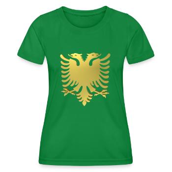 Shqiponja Gold - Women's Functional T-Shirt - kelly green - Front - AI Model Female 172 dark (172cm)