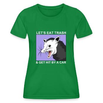 opossum (opossum) - T-shirt sport Femme - vert - Devant - AI Model Female 172 dark (172cm)