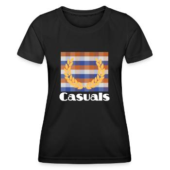 Casuals Football Ultras Fans Mode - T-shirt sport Femme - noir - Devant - AI Model Female 172 light (172cm)