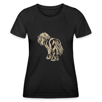 Funny Shire Horse Cold Blood Horse Gift Tribal - Women's Functional T-Shirt - black - Front - AI Model Female 172 light (172cm)