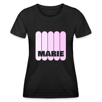 Marie - T-shirt sport Femme - noir - Devant - AI Model Female 172 light (172cm)