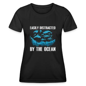 Récifs Océan Mer Biologiste Marin Plongeur Plongeurs - T-shirt sport Femme - noir - Devant - AI Model Female 172 light (172cm)