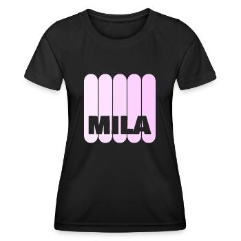 Mila - Frauen Funktions-T-Shirt - Schwarz - Vorne - AI Model Female 172 light (172cm)