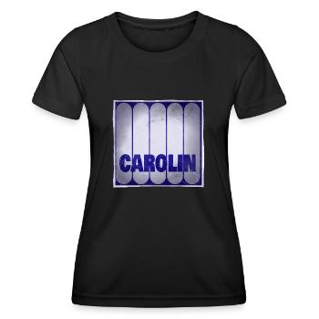 Carolin - Frauen Funktions-T-Shirt - Schwarz - Vorne - AI Model Female 172 light (172cm)