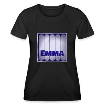 Nom Emma Idée Cadeau - T-shirt sport Femme - noir - Devant - AI Model Female 172 light (172cm)